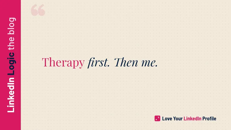 She Booked Therapy Before Working on Her LinkedIn. Then She Cancelled It